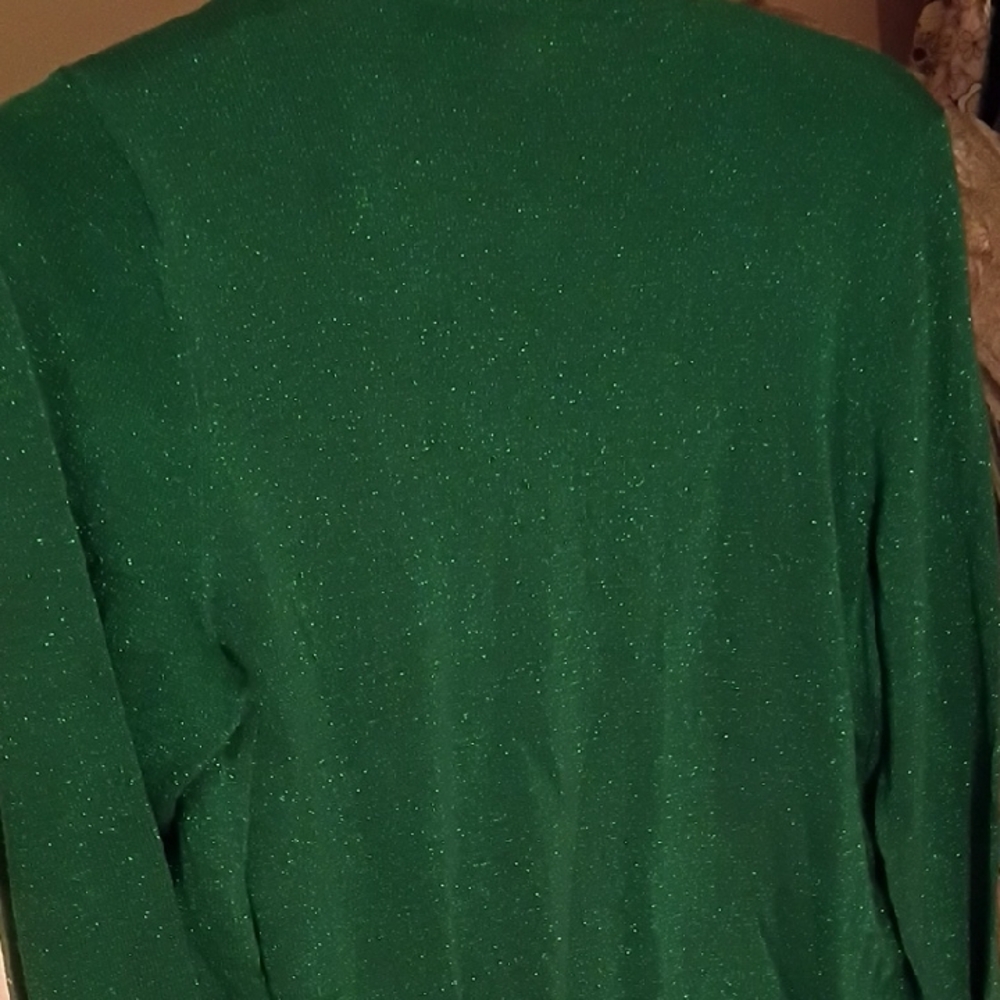 NY Collection Emerald Knit with Beaded Detail - Picture 7 of 10